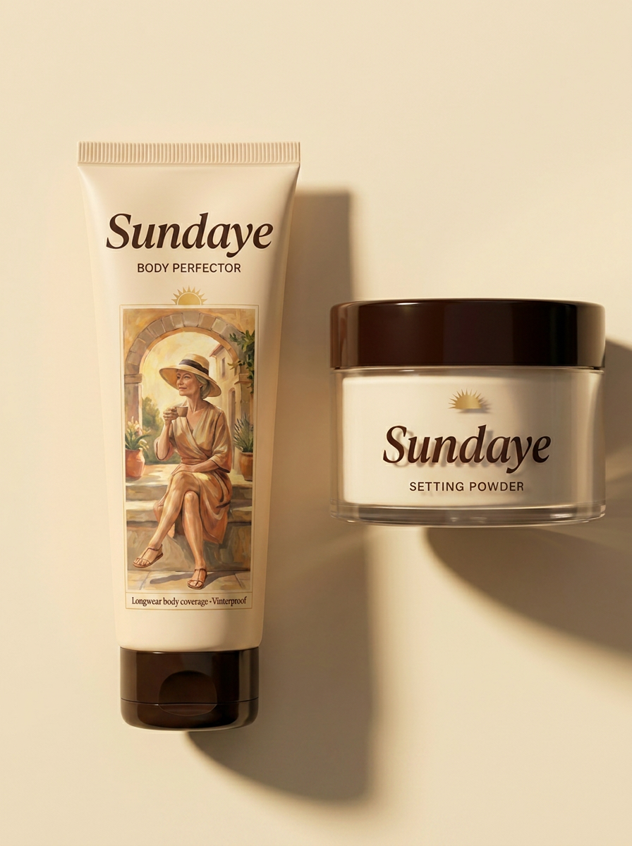 Body makeup transfers.